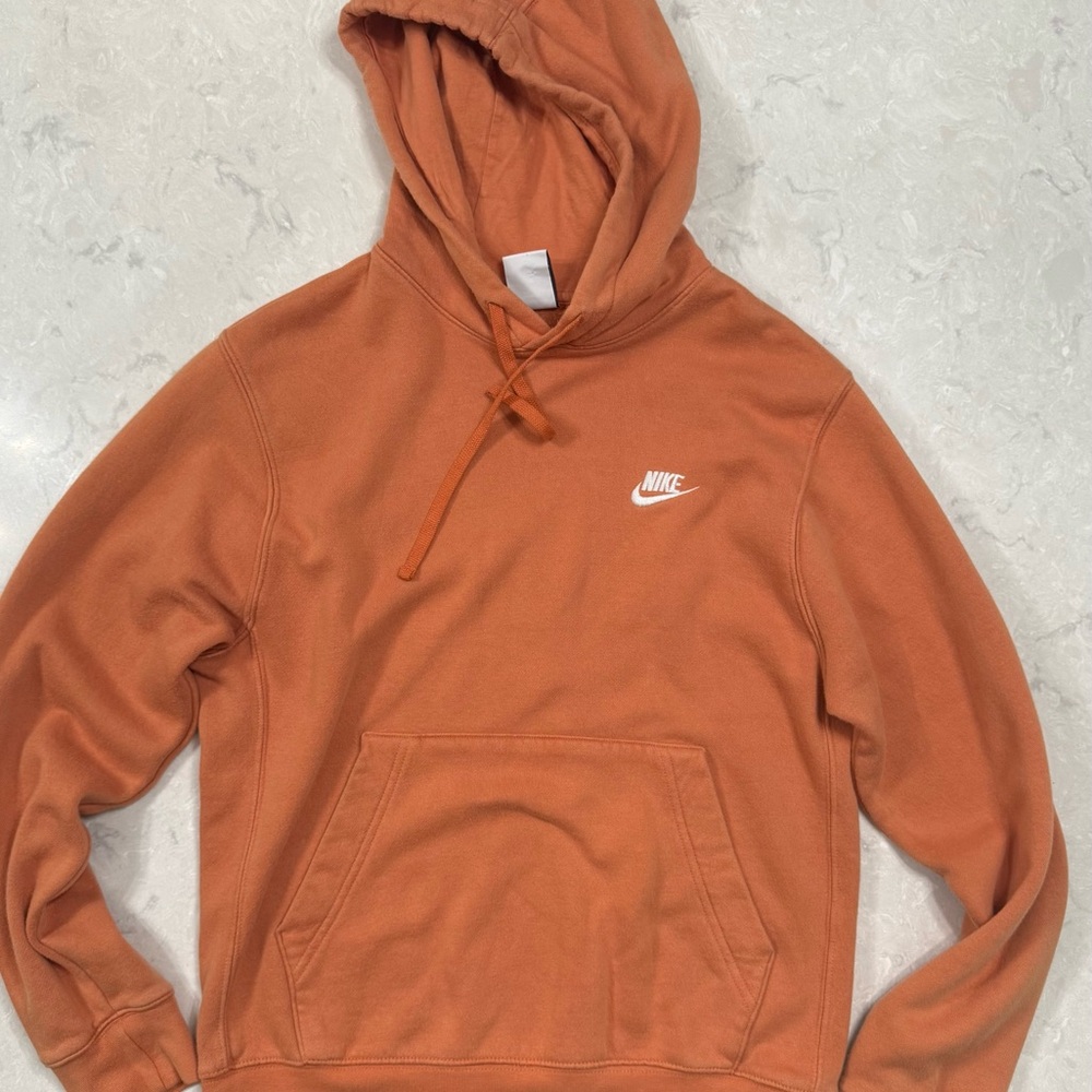 Nike Men's Burnt Orange Hoodie Sweater
